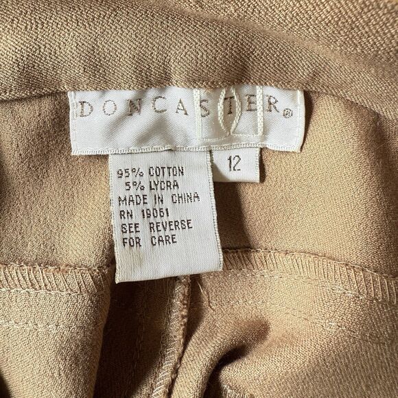 DONCASTER PANTS NWT COTTON BLD RELAXED STRETCHY CASUAL CHIC WEEKEND WEAR 12 - Picture 10 of 11